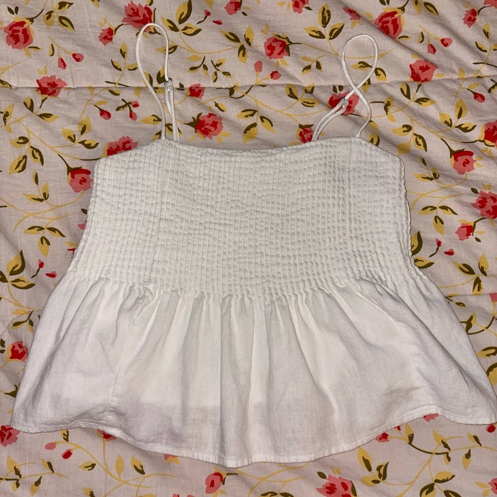 white flowy tank top